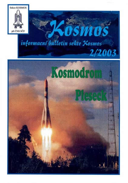 Úvodní stránka zpravodaje Kosmos