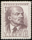 25. výročí úmrtí V. I. Lenina - 1,50 Kčs hnědofialová