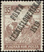 Pošta československá 1919 - Výplatní známky z let 1916 - 1918 - 35 f hnědá