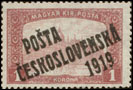 Pošta československá 1919 - Výplatní známky z roku 1917 - 1 K červená